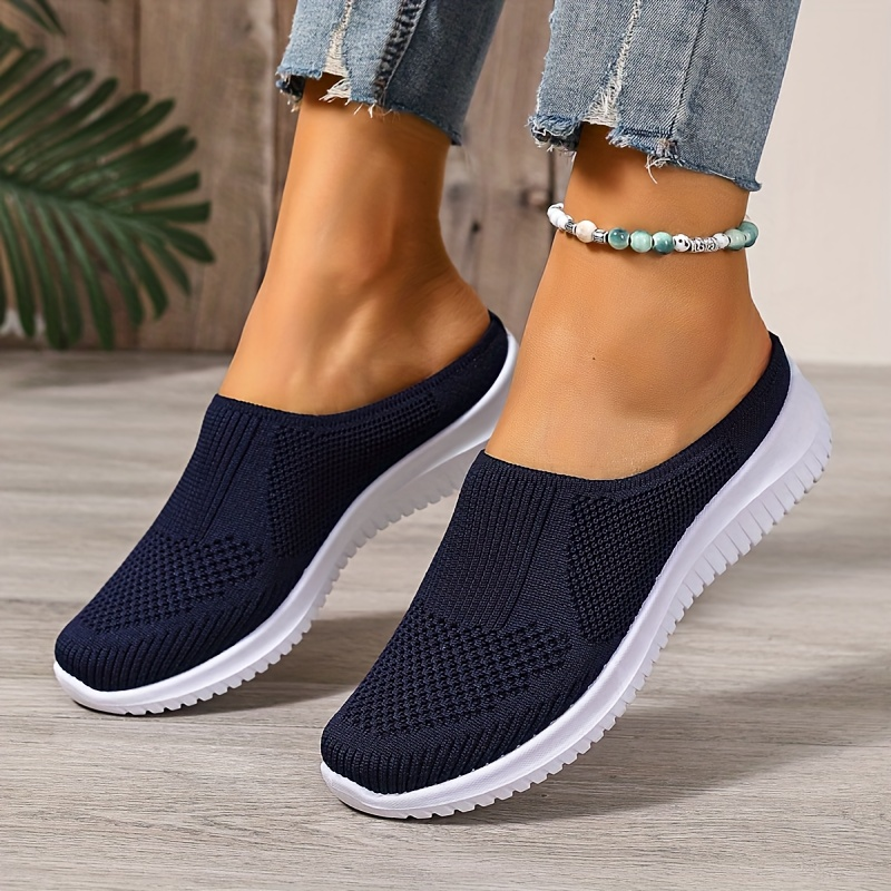 Women’s Breathable Knit Slip-On Walking Shoes